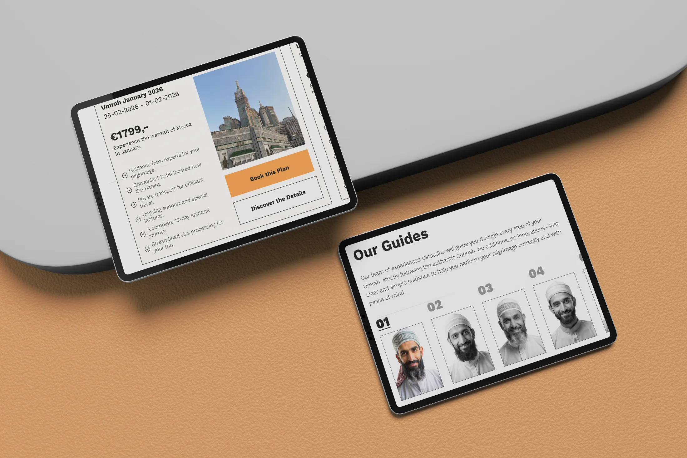 Guidance Travel pakketten en gidsen op tablets
