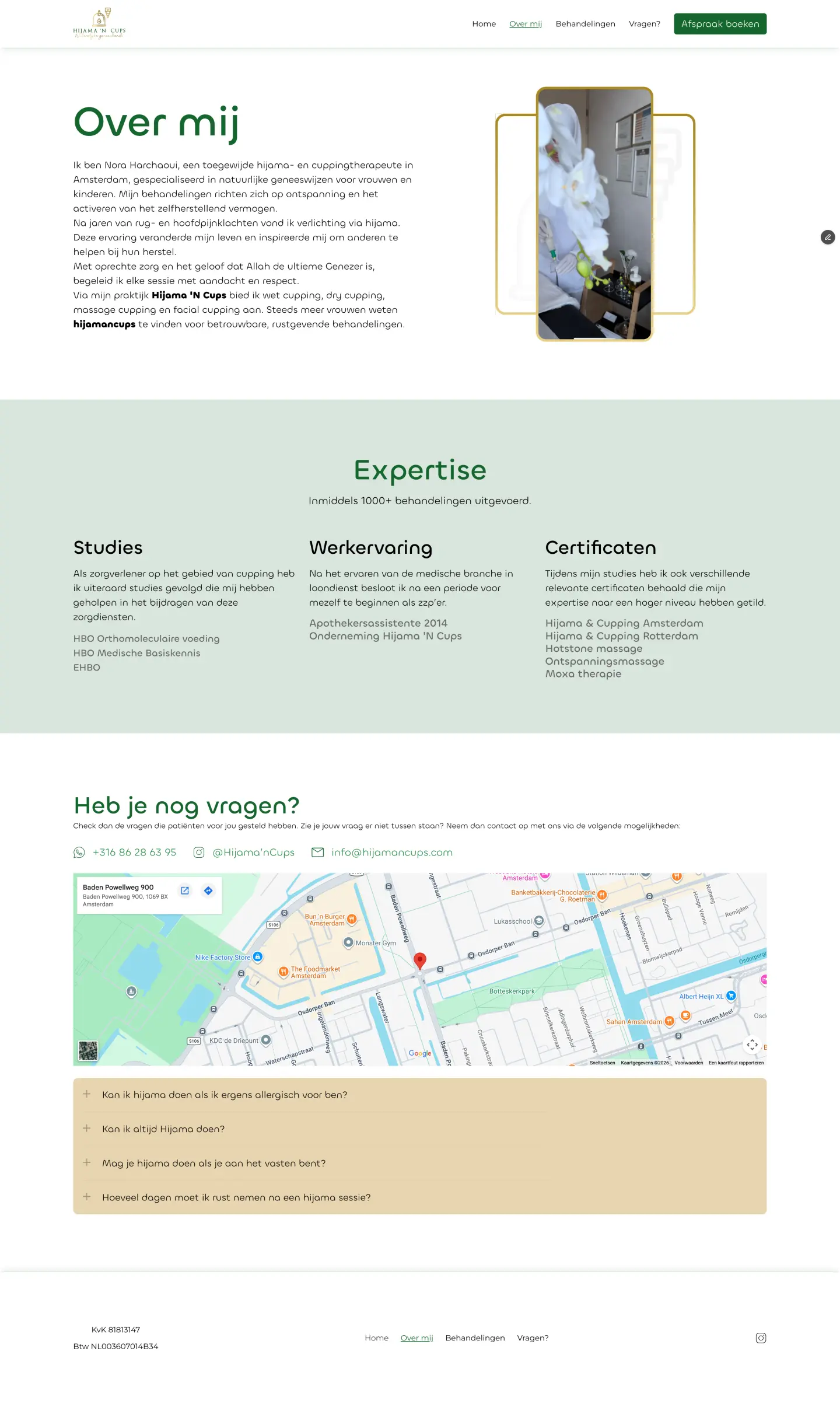 De Over Nora-pagina van Hijama ’N Cups