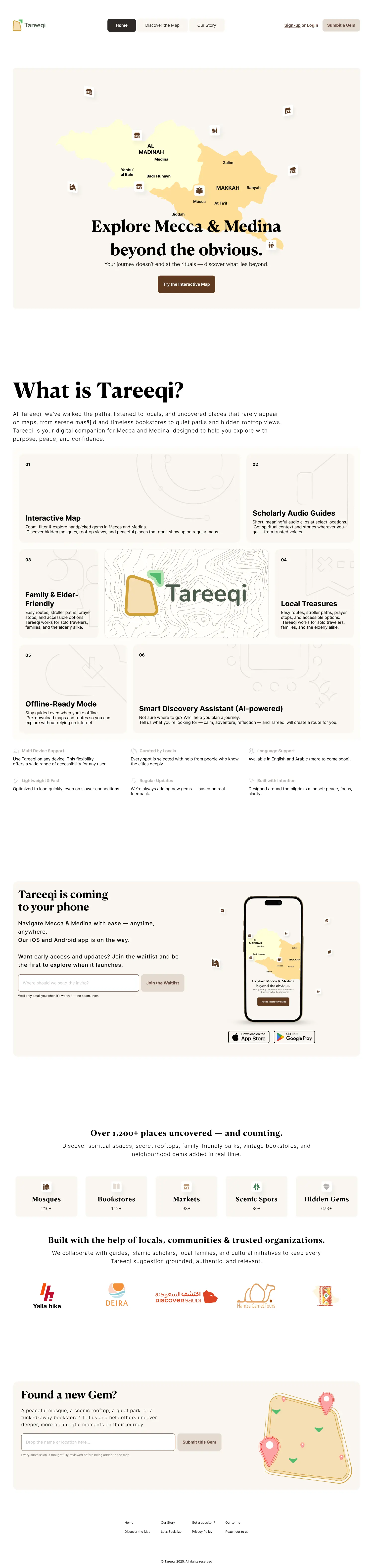 Landing / desktop v1 van Tareeqi
